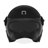 Casque Moto Jet Heritage Noir Mat Cuir Noir | NOX - LE PRATIQUE DU MOTARD