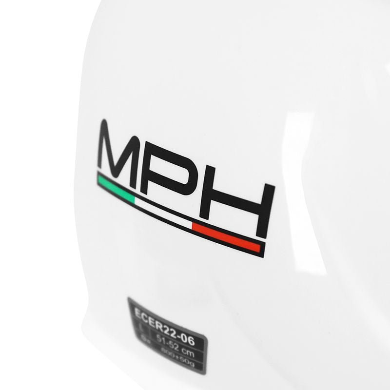 Casque jet enfant scooter homologué ECE 22.06 | JetPlay Blanc - LE PRATIQUE DU MOTARD