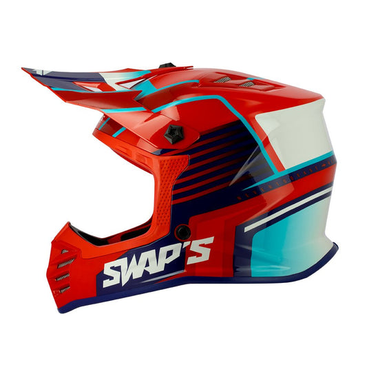 Casque Cross Enfant SWAP'S Rock'it RED Mission - Homologué ECE 22.06 | Édition Limitée - LE PRATIQUE DU MOTARD