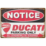 Plaque décorative métallique DUCATI