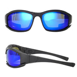 Blue motorcycle goggles - CX5 with interchangeable lenses