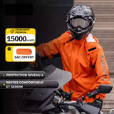 Combinaison pluie moto 2 pièces | Vulante™ - LE PRATIQUE DU MOTARD