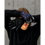 Gants moto femme léopard S-Line BURN — vue portée guidon