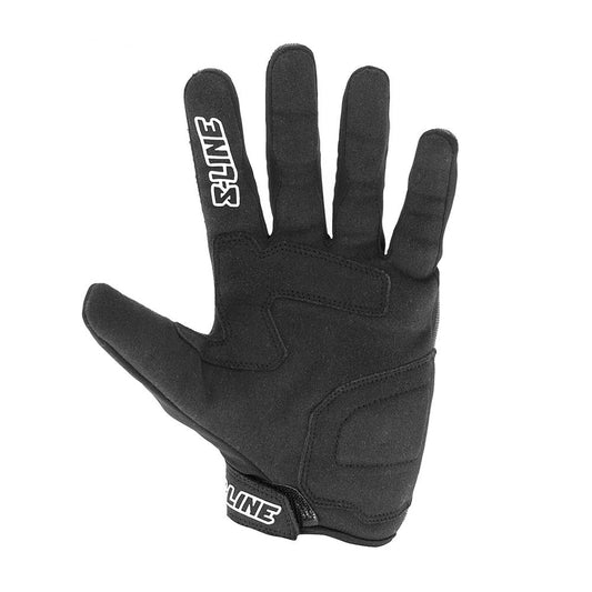 Gants moto femme noir S-Line BURN — détail paume cuir synthétique