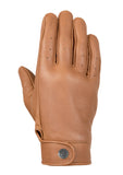 Gants Moto Femme Cuir Cognac — Perforés, Écran Tactile