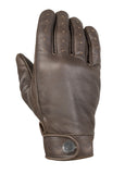Gants Moto Cuir Marron Vintage — Perforés Été, Homologués CE