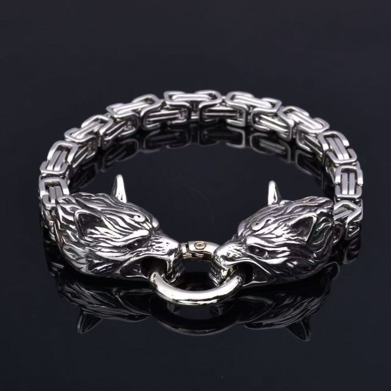 Bracelets Bikers tête de loup
