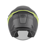 Casque Moto Jet N130 Ekto Noir Mat Jaune Fluo | NOX - LE PRATIQUE DU MOTARD