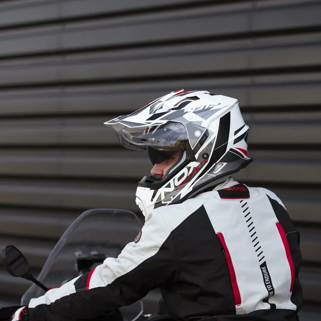 Casque Moto Cross N312 Track Blanc Rouge | NOX - LE PRATIQUE DU MOTARD