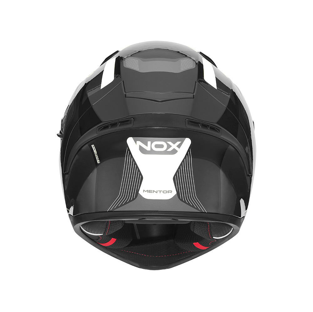 Casque Moto Intégral N402 Mentor Noir Blanc | NOX - LE PRATIQUE DU MOTARD