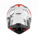 Casque Moto Cross N634 Storm Blanc Bleu Rouge | NOX - LE PRATIQUE DU MOTARD