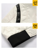 Veste en cuir blanc homme