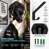 Support de casque moto mural