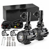 Kit projecteurs LED moto G2S - contenu du kit câblage et supports inclus