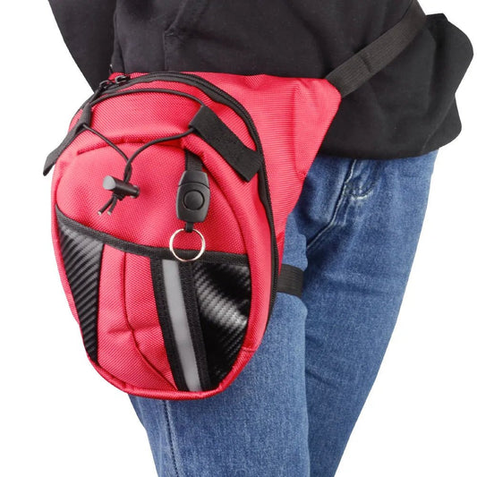 Sacoche de jambe moto femme rouge - LE PRATIQUE DU MOTARD