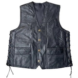 Leather biker vests