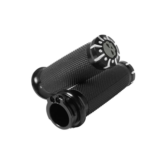 Poignées Harley Davidson universelle Tête de Mort | 22mm - LE PRATIQUE DU MOTARD