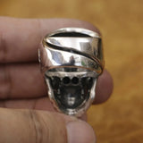 Chevalière motard skull (Argent) - LE PRATIQUE DU MOTARD