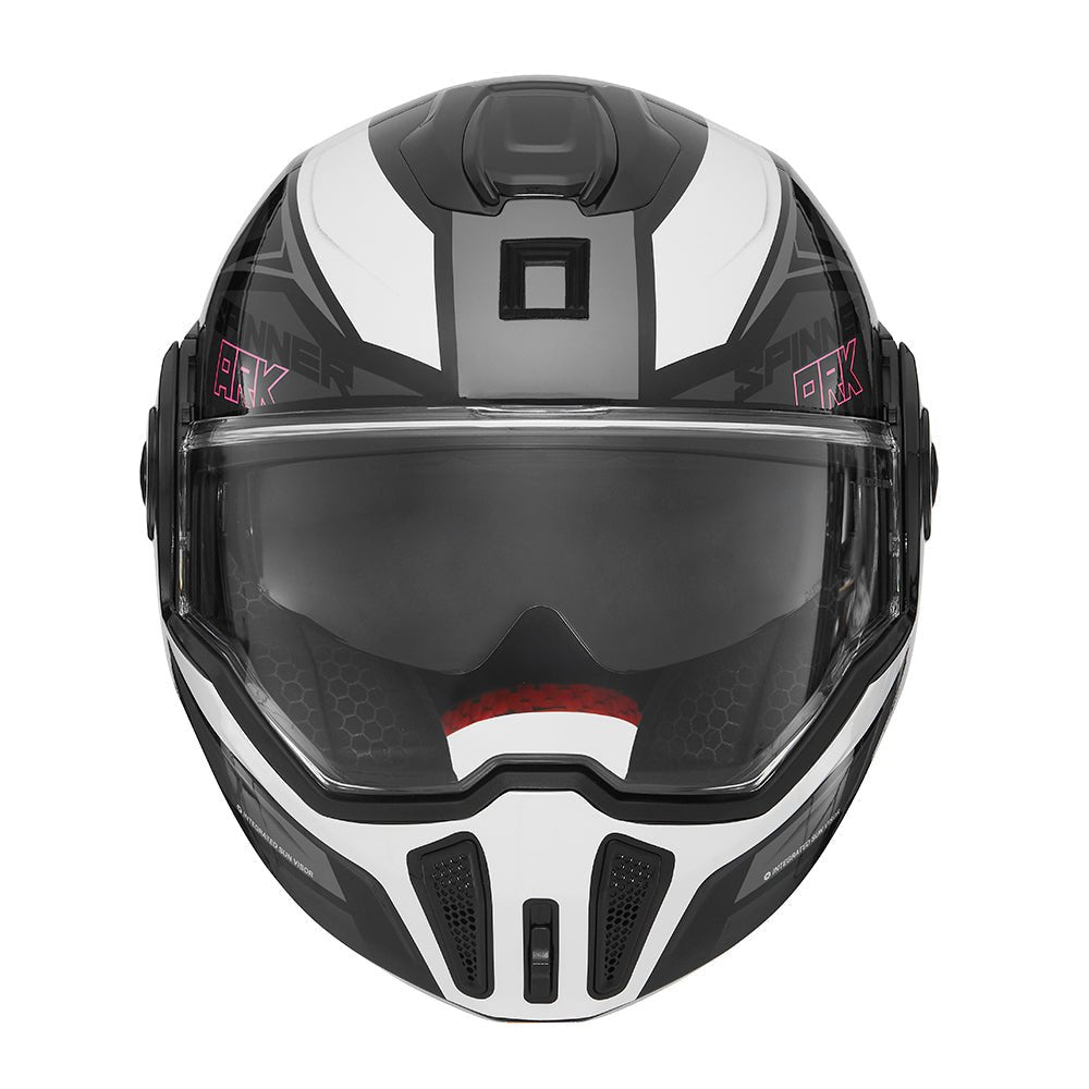 Casque Moto Modulable Spinner Ark Blanc Rouge Noir | NOX - LE PRATIQUE DU MOTARD