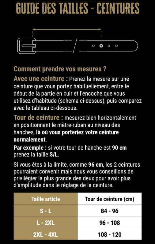 Ceinture cuir avec boucle Brotherhood™ | Badass Biker™ - LE PRATIQUE DU MOTARD