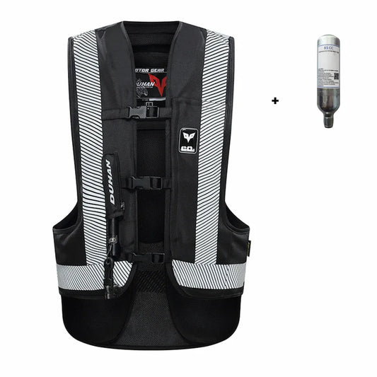 Gilet airbag moto noir ProAir avec cartouche CO2 réutilisable fournie