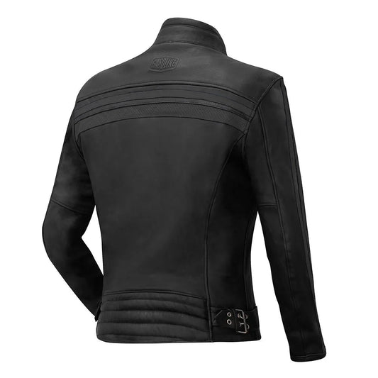 Blouson cuir moto femme Noir - Gasoline Enfield