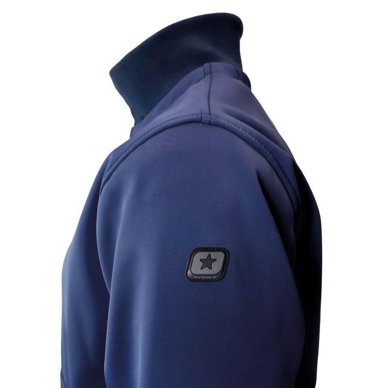 Veste Moto Softshell Laminé Homme Harisson Prelude Bleu CE - LE PRATIQUE DU MOTARD