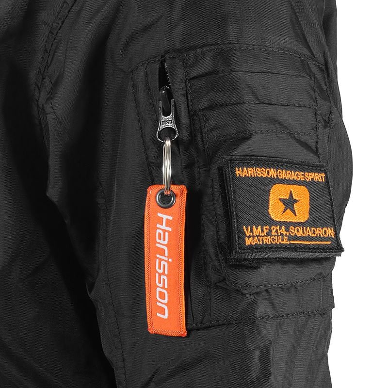 Bombers Moto Maxtex 300d Homme Harisson Maverick Noir CE - LE PRATIQUE DU MOTARD
