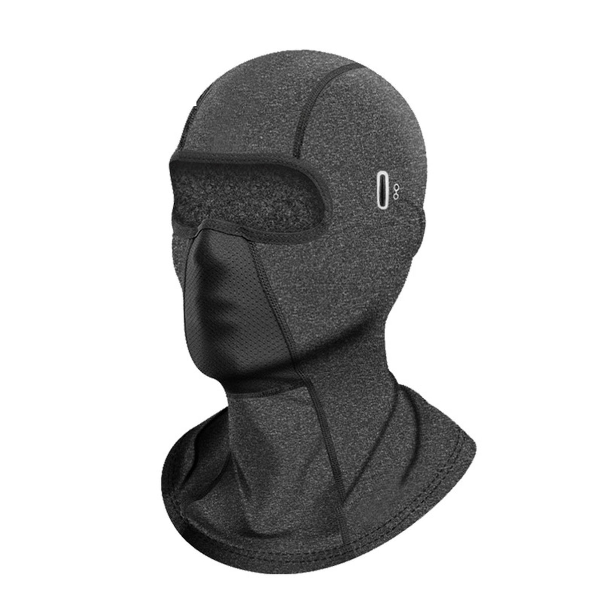 Cagoule Moto Hiver Polaire Anti-Buée – Compatible Lunettes — Gris chiné