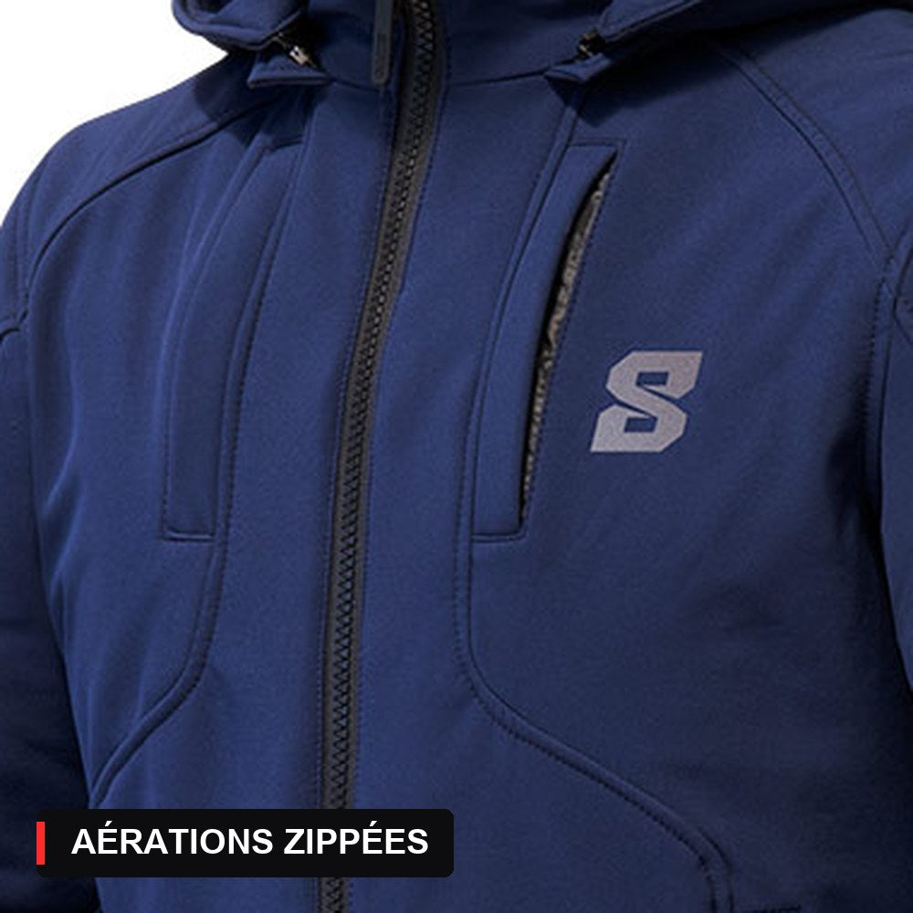 Blouson CIRRUS bleu : aérations zippées