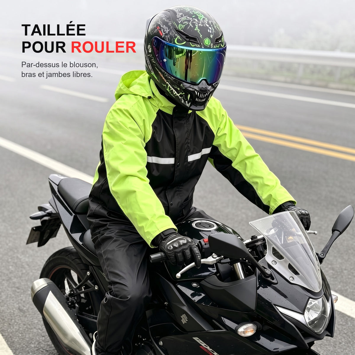Tenue de Pluie Moto Imperméable 15 000 mm – Veste et Pantalon | EIZOX™ — À moto