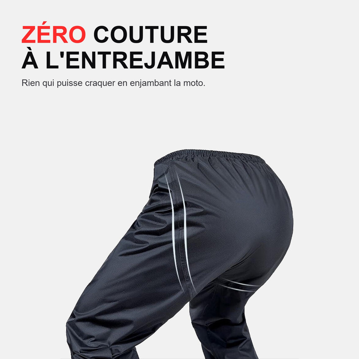Tenue de Pluie Moto Imperméable 15 000 mm – Veste et Pantalon | EIZOX™ — L’entrejambe