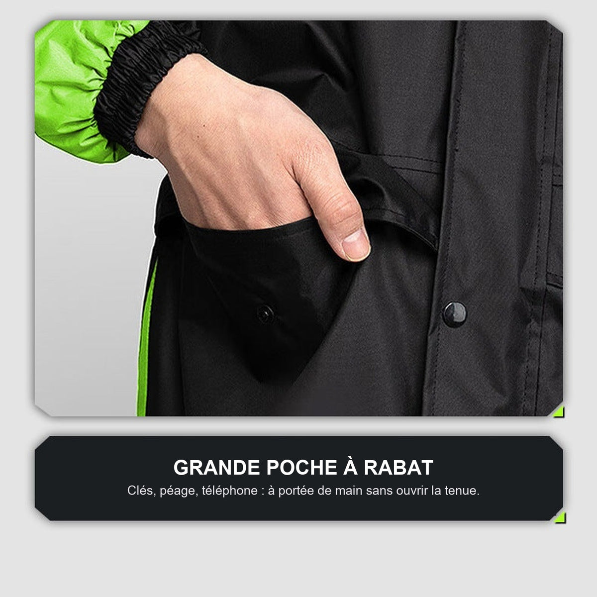 Tenue de Pluie Moto Imperméable 15 000 mm – Veste et Pantalon | EIZOX™ — La poche