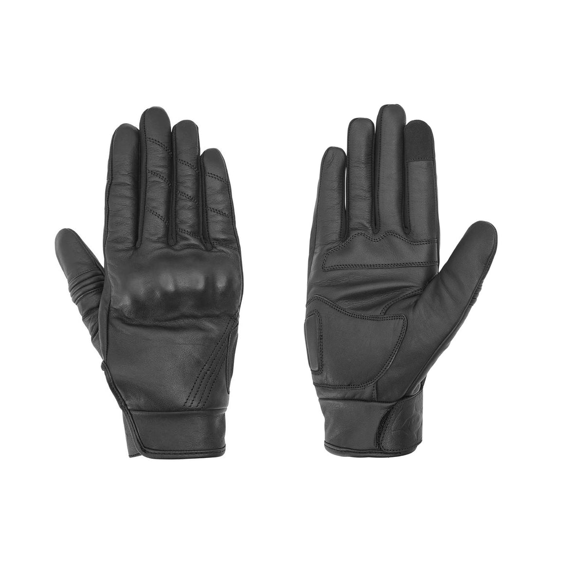 Gants Moto Femme Cuir Noir — Homologués CE 1KP, Tactiles