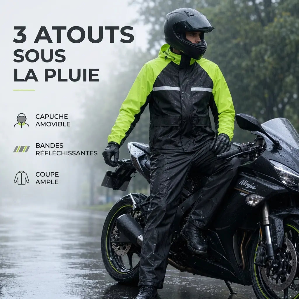 Tenue de Pluie Moto Imperméable 15 000 mm – Veste et Pantalon | EIZOX™ — 