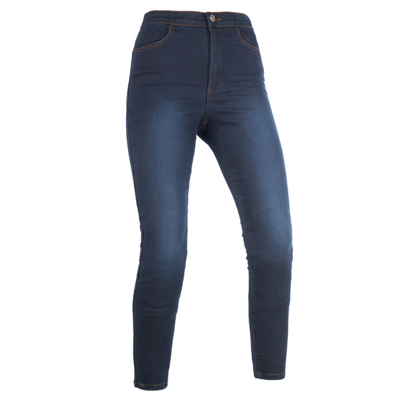 Pantalon Moto Femme JEGGINGS Taille Haute - Kevlar + Protection CE2 | RAVEN™ — De face