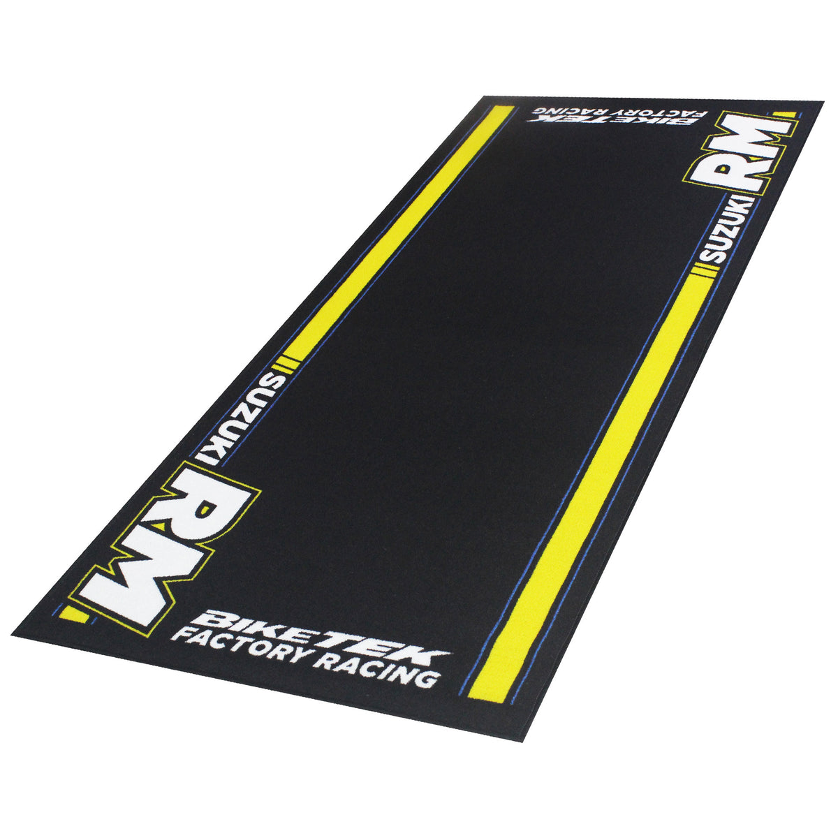 Tapis environnemental moto Suzuki RM 190x80cm pour garage, atelier et paddock