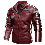Veste cuir biker vintage - Speed RACE Noir