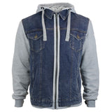Veste Moto Coton Chiné Homme Harisson West Side II Bleu/gris CE - LE PRATIQUE DU MOTARD