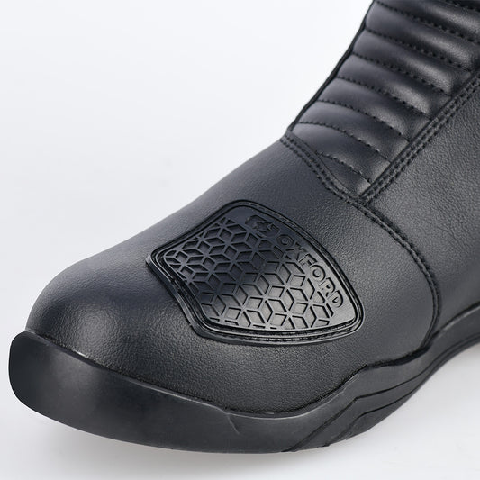 Bottes Moto Homme Oxford Warrior 2.0 — Imperméables Double Zip CE, Noir