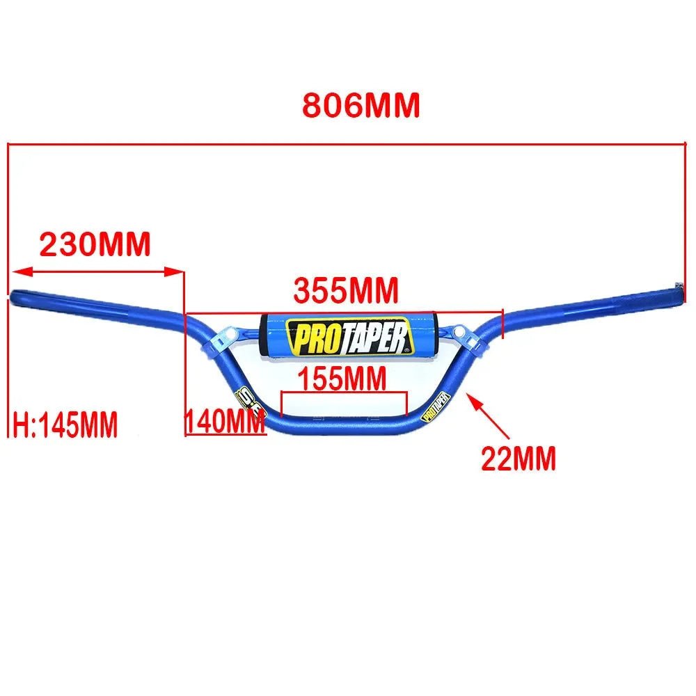 Guidon pro taper motocross / Dirt Pit Bike - 22mm - LE PRATIQUE DU MOTARD