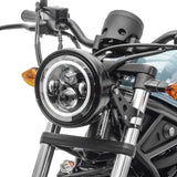 Boîtier pour Phare LED  moto 7" Universel + supports de fourche 35-43mm Le Pratique du Motard