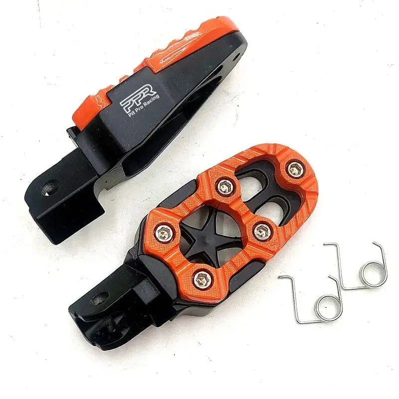 Cale pied moto universel - Orange - Le Pratique du Motard