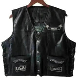 Gilet en cuir moto sans manche - Le Pratique du Motard