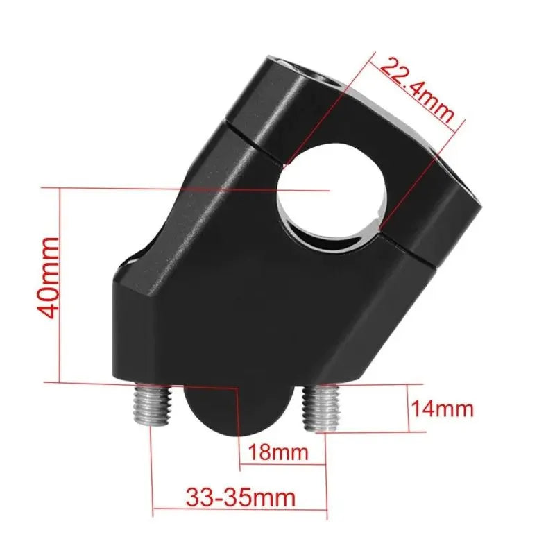 Pack :phare additionnel LED moto avec Rehausse 40mm  pour guidons  Ø 22mm Le Pratique du Motard