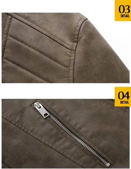 Perfecto Cuir Marron Homme Le Pratique du Motard