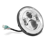 Phare LED 7" compatible Harley Davidson - Chrome Le Pratique du Motard
