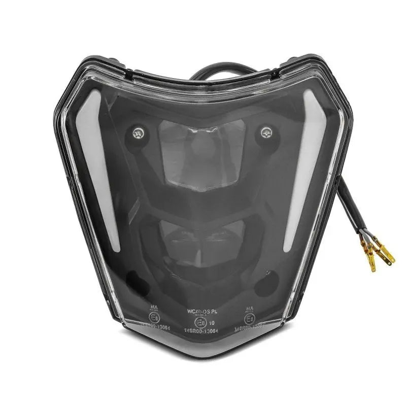 Phare LED ECE Masque DRL noir pour KTM EXC / EXC-F / Freeride / Enduro / SMC 14-22 XDure SW1 Incluant Le Pratique du Motard