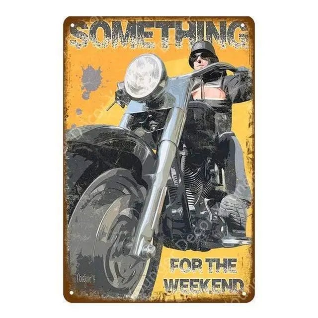 Plaque métallique "Vieille moto" - Le Pratique du Motard