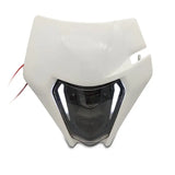 Projecteur LED moto + plaque Enduro Offroad  blanc Le Pratique du Motard